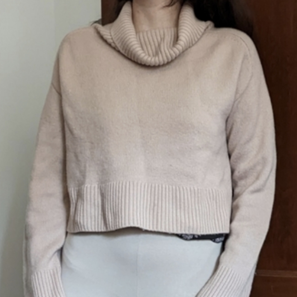 Babaton Wool Boxy Crop Sweater